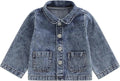Thorn Tree Girls Denim Jacket Turn Down Collar Outerwear Long Sleeve Button by ThornTree