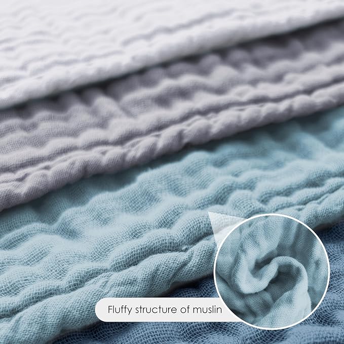 12 Pack Muslin Burp Cloths - Image 5