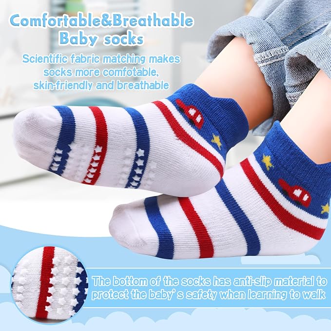 Toddler Non Slip Grip Ankle Socks - Image 4