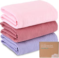 NESTALLY Cocoon Muslin Swaddle Blankets 3 Pack, Soft Breathable Large 47"x47" by NESTALLY
