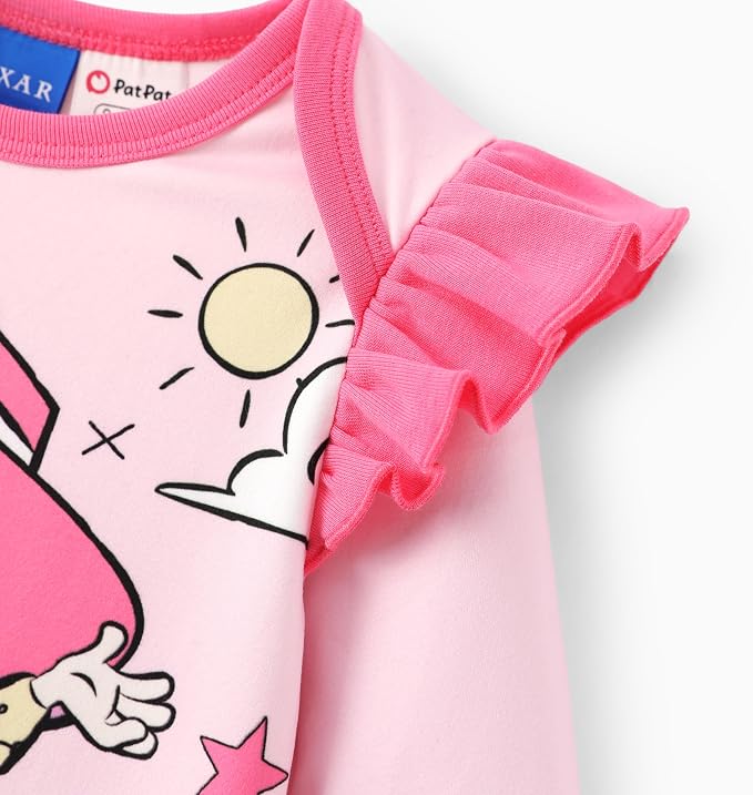 Disney Stitch Princess Minnie Winnie Marvel Baby Girls Ruffle Long Sleeve - Image 5