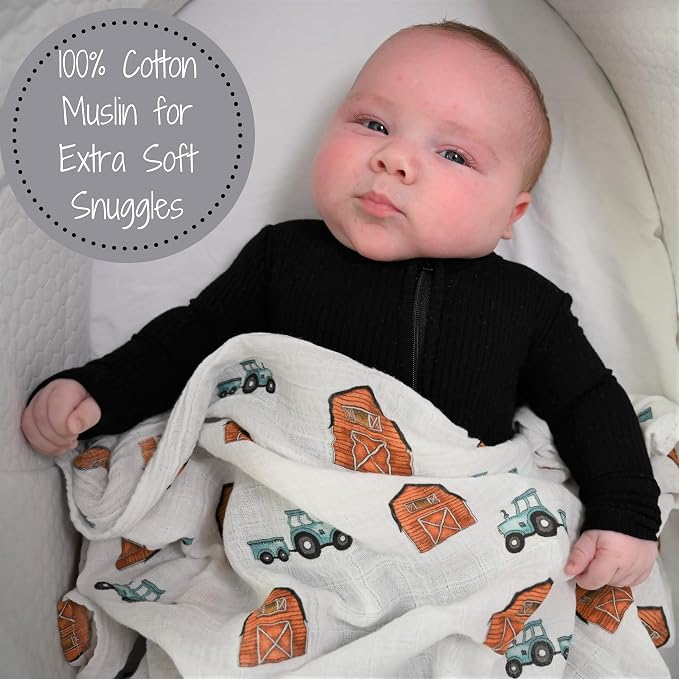 LollyBanks Baby Swaddle Blankets, 100% Organic Cotton Muslin Baby Blanket | 3 - Image 5