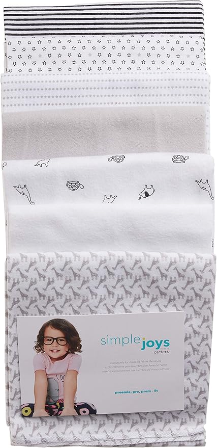 Simple Joys by Carter's Unisex Babies' Flannel Receiving Blankets - Image 3