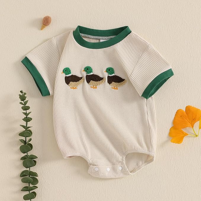 Newborn Baby Boy Girl Summer Clothes Funny Print Sweatshirt Romper Oversized - Image 4