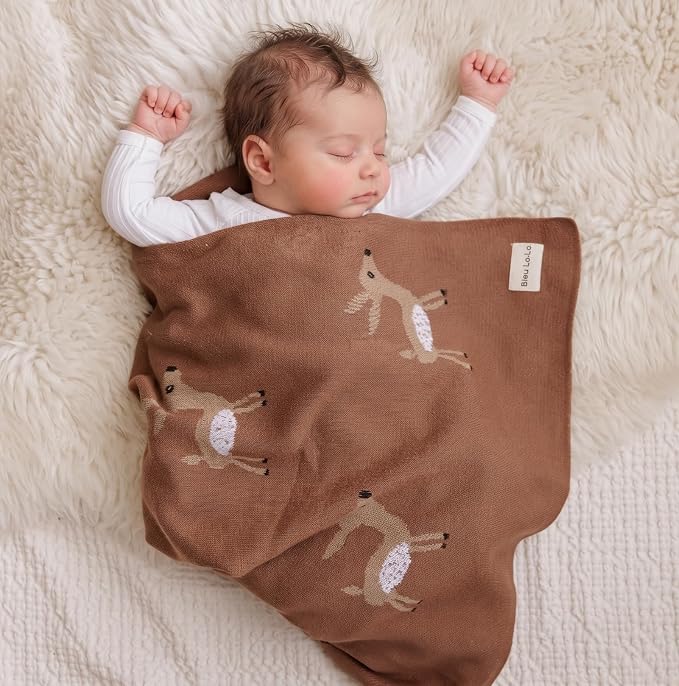 Knit Baby Swaddling Blanket - Image 6