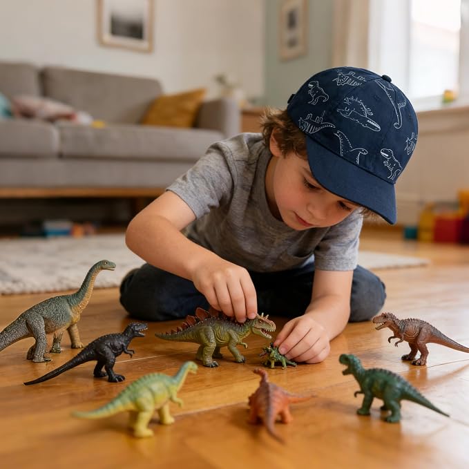 Toddler Sun Hats Baby Boys Cap Girls Adjustable Dinosaur Baseball Kids Hats - Image 4