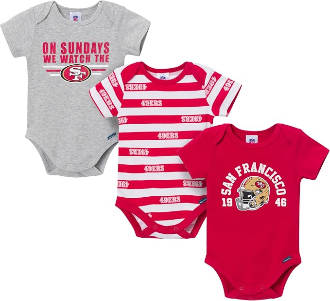 Gerber NFL Baby Boys 3-Pack Onesie Bodysuit by Gerber