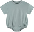 Baby Bubble Onesie Romper 100% Organic Cotton Clothes Short Sleeve Summer Solid by Unknown