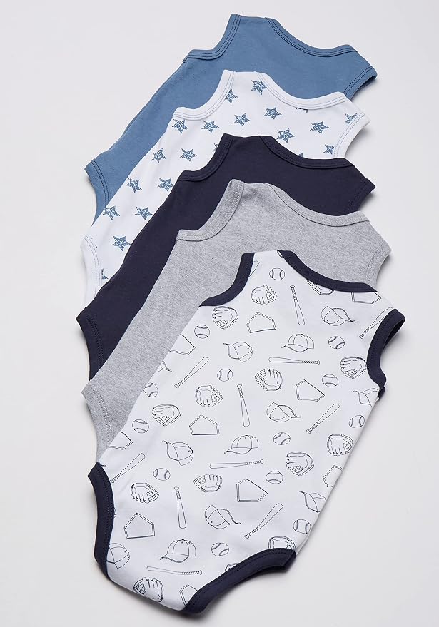 Hudson Baby Unisex Baby Cotton Sleeveless Bodysuits - Image 2