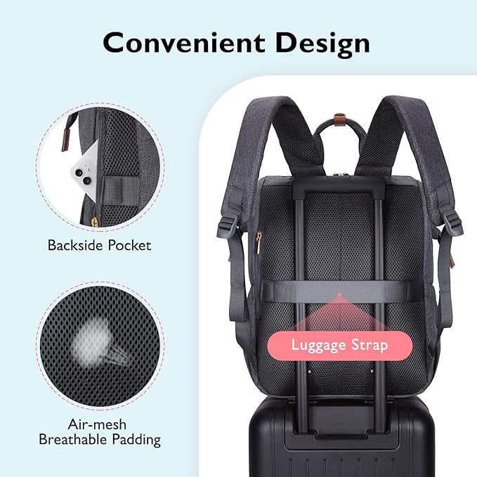 mommore Breast Pump Bag Backpack for Spectra S1,S2 Medela Diaper Backpack for Working Moms with 15.6 inch Laptop Sleeve, Grey