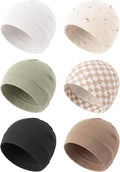 Konssy 6 Pack Baby Newborn Hats, Soft Beanie Hat by Konssy