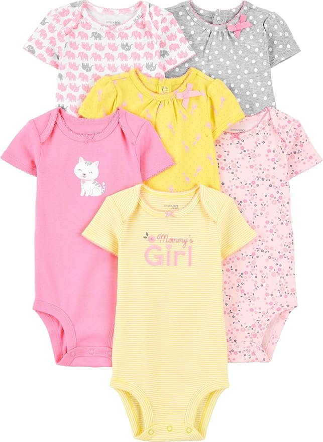 Simple Joys by Carter's Baby Girls 6 Pack Short Sleeve Bodysuit by SimpleJoysbyCarters