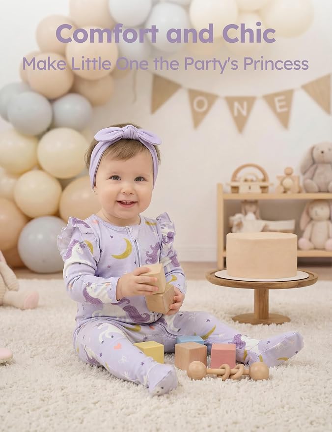 Yoofoss Baby Sleepers Baby Girl Clothes 100% Organic Cotton Pajamas - Image 2