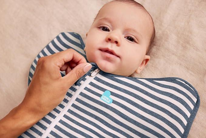 Love to Dream Swaddle Up, Baby Sleep Sack | 1.0 TOG, 8-13 lbs, Stripe Denim | - Image 9