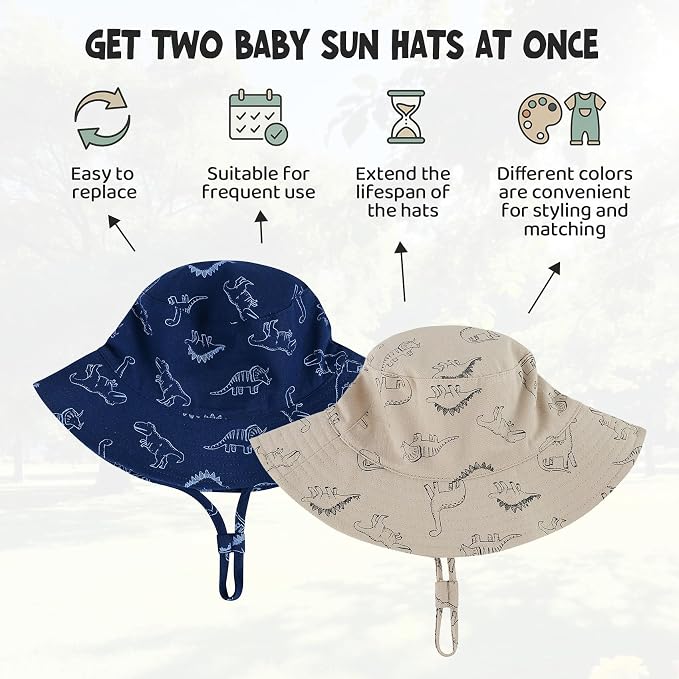 Durio 2-Pack Baby Bucket Hat - Image 3
