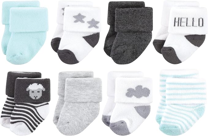 Hudson Baby Baby 8-pack Cotton Rich Newborn and Terry Socks by HudsonBaby