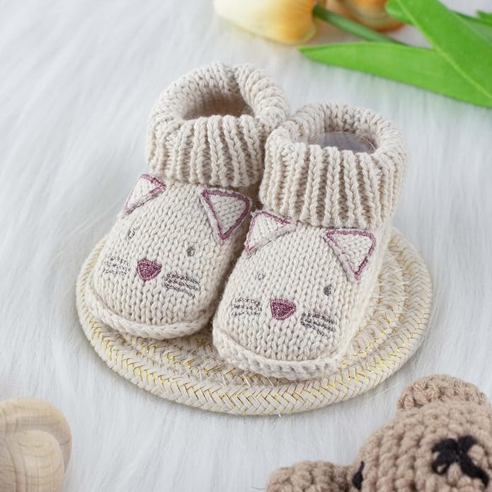 Baby Booties Newborn Infant Hand Crochet Knit Cotton Shoes Booties First - Image 3