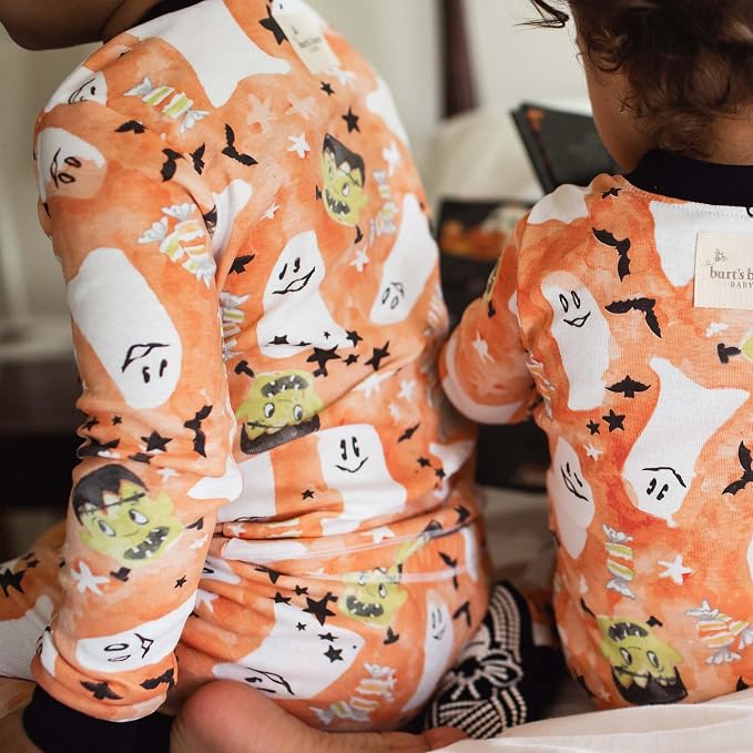Burt's Bees Baby Girls' Organic Cotton, Sleep and Play Footed Pajamas | Easy - Image 3