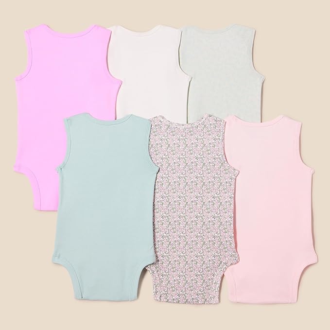 Amazon Essentials Unisex Babies' Sleeveless Cotton Rib Bodysuits - Image 2