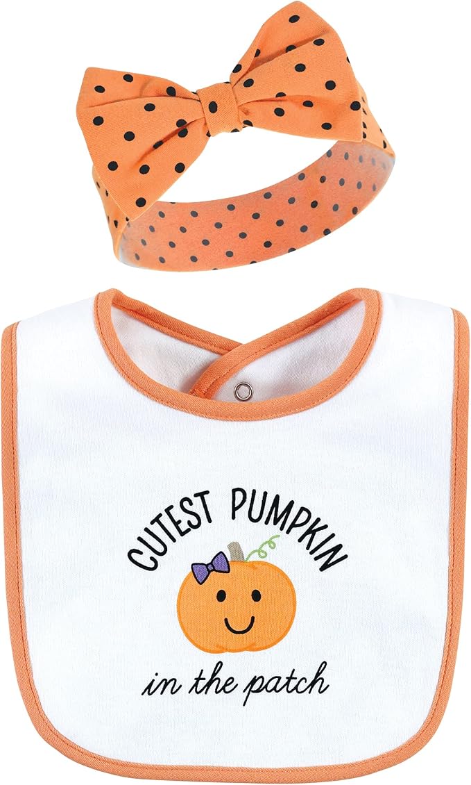 Hudson Baby Unisex Baby Cotton Bib and Headband Set - Image 3