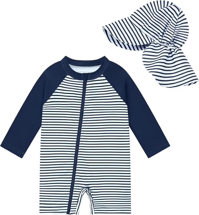UPF 50+ Baby Toddler Boy One Piece Swimsuit by AlisOker