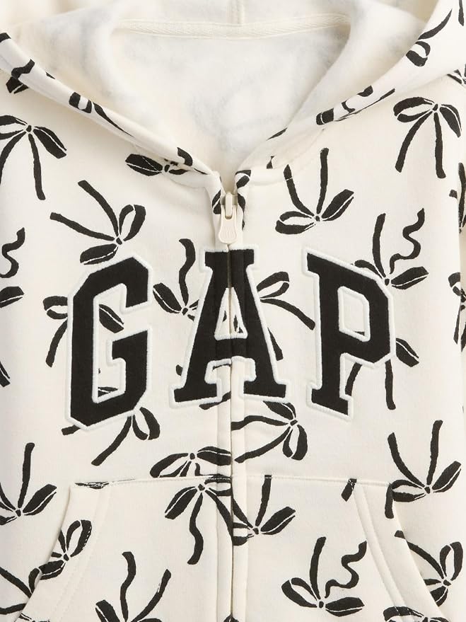GAP Baby Girls' Logo Hoodie Hooded Full Zip Sweatshirt - Image 3