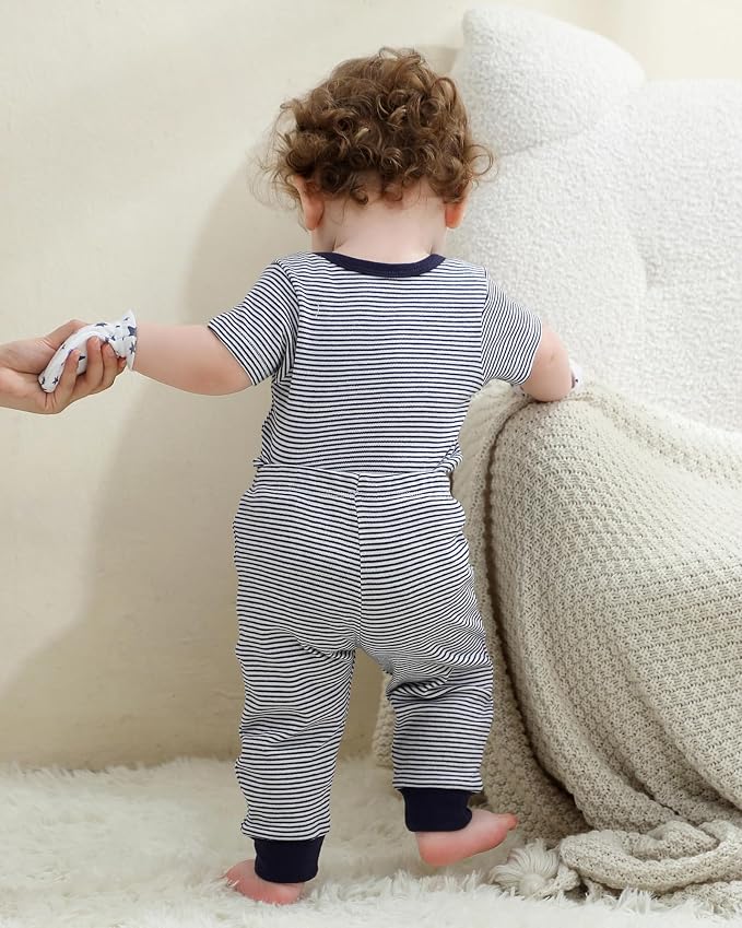 Baby Bodysuit and Pant Set Cotton Ribbed Mix Infant Girl Clothes | Unisex - Image 3