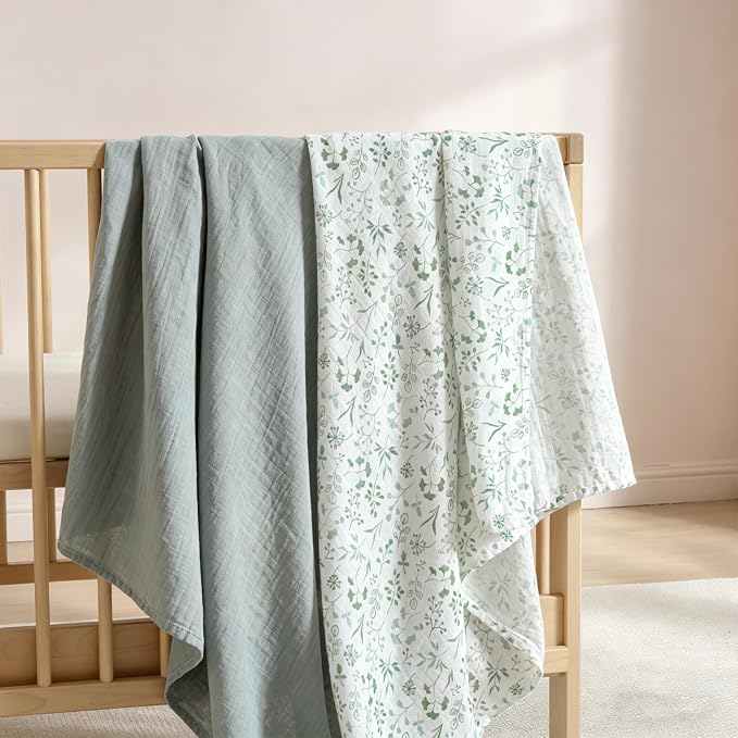 POMISO Muslin Swaddle Blankets for Boys & Girls, Newborn Receiving Blankets - Image 5