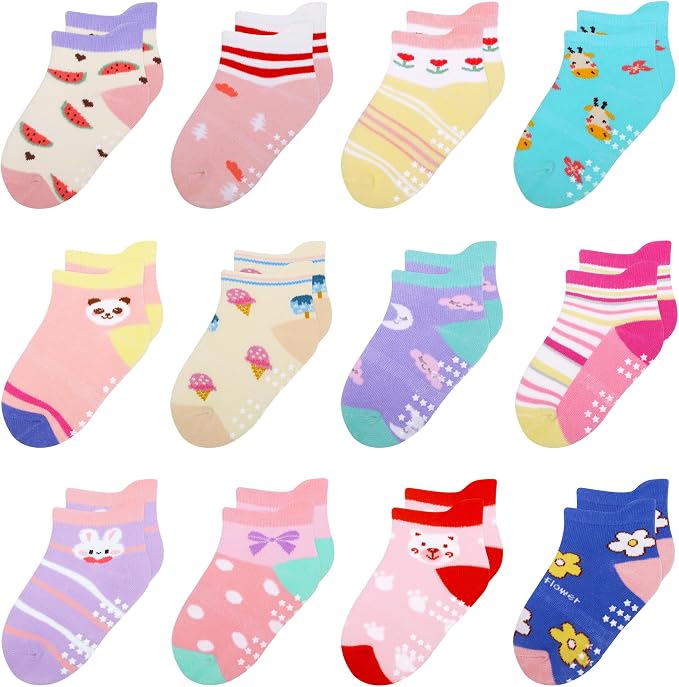 Toddler Non Slip Grip Ankle Socks by HYzgb