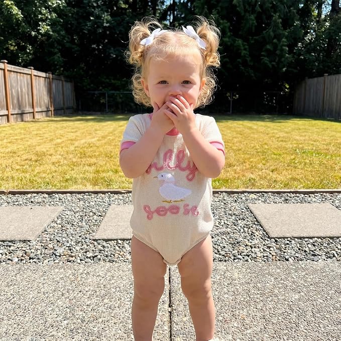Newborn Baby Boy Girl Summer Clothes Funny Print Sweatshirt Romper Oversized - Image 3