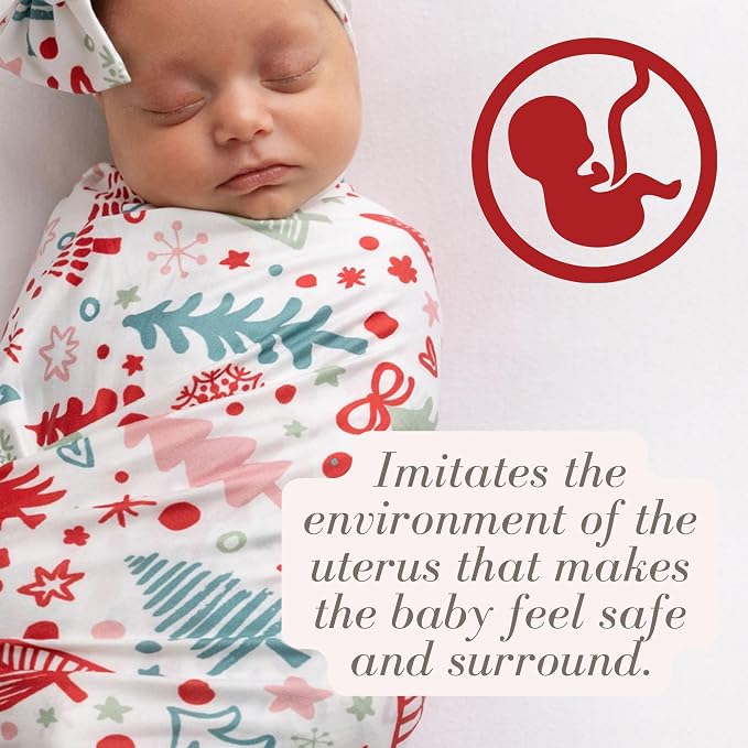Newborn Swaddle Blanket Set, Headband and Beanie - Image 6