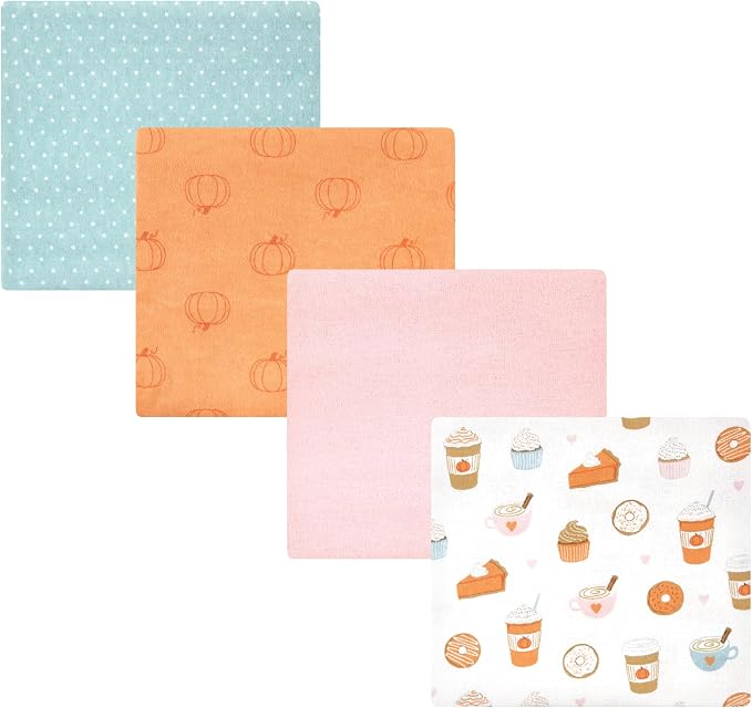 Hudson Baby Unisex Baby Cotton Flannel Receiving Blankets, Pumpkin Spice by HudsonBaby