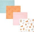 Hudson Baby Unisex Baby Cotton Flannel Receiving Blankets, Pumpkin Spice by HudsonBaby