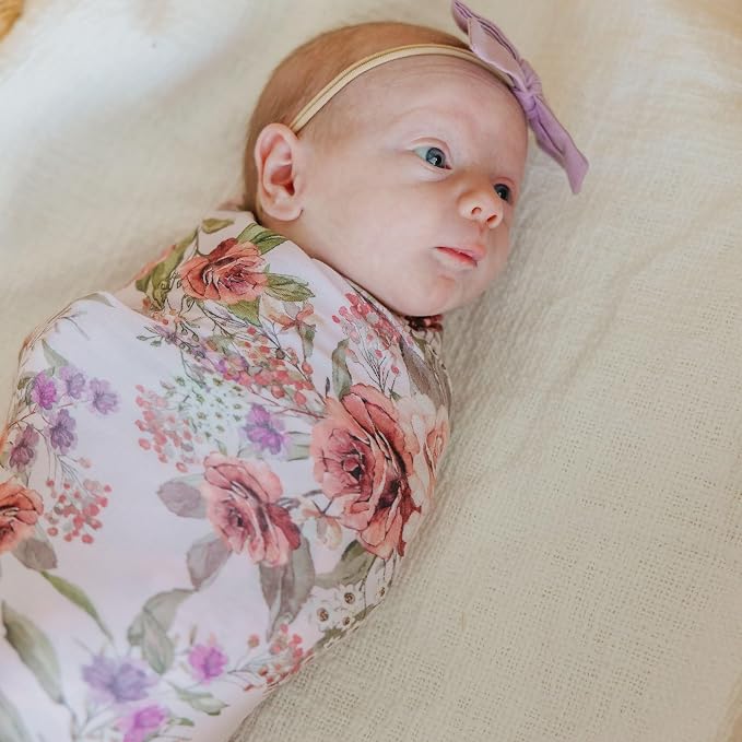 Copper Pearl Swaddle Blankets for Newborns | Soft Stretchy Receiving Blankets - Image 4