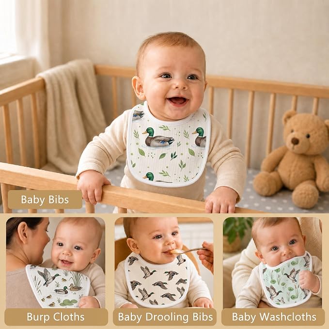 Baby Bibs for Baby Boys Girls 6-Pack - Image 2
