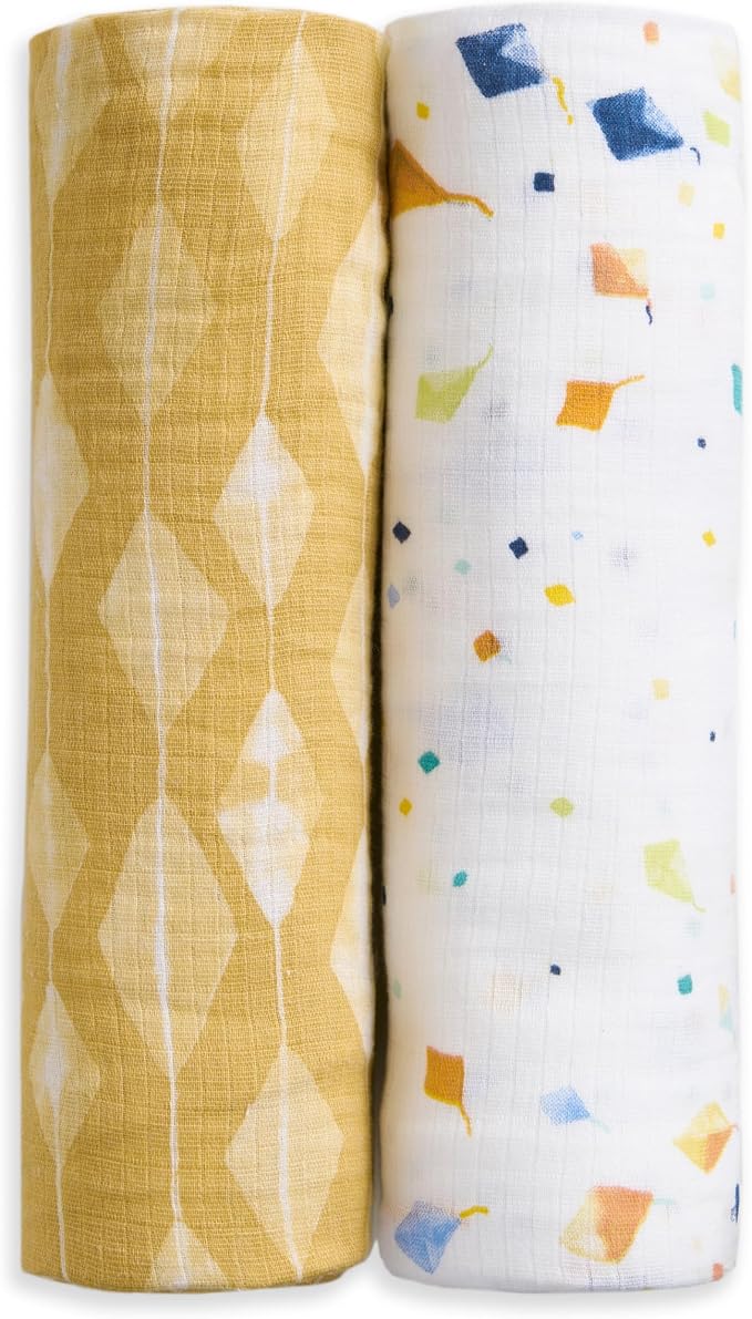 aden + anais Essentials Cotton Muslin Swaddles, Breathable Baby Blanket - Image 5