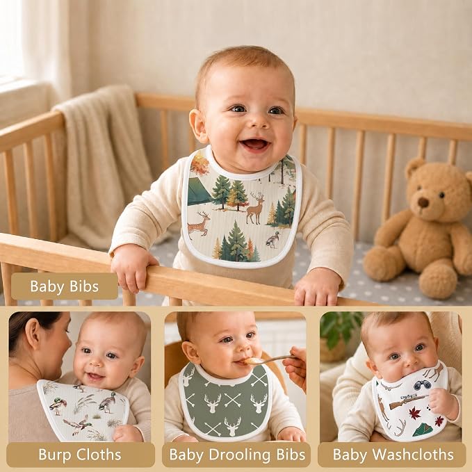 Baby Bibs for Baby Boys Girls 6-Pack - Image 4