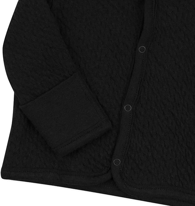 HonestBaby Matelasse Snap-Front Hooded Jacket Organic Cotton - Image 3