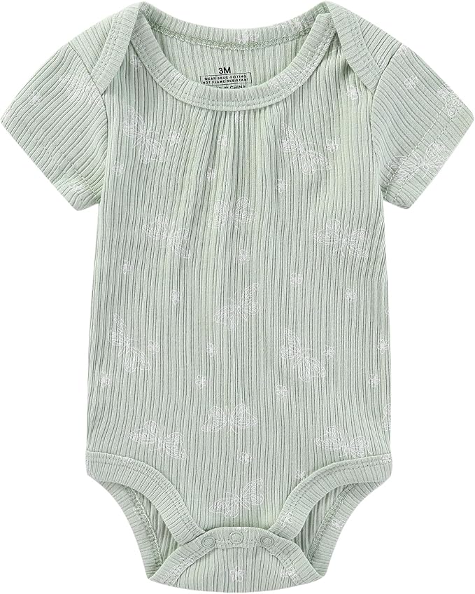 Baby Bodysuit and Pant Set Cotton Ribbed Mix Infant Girl Clothes | Unisex - Image 4