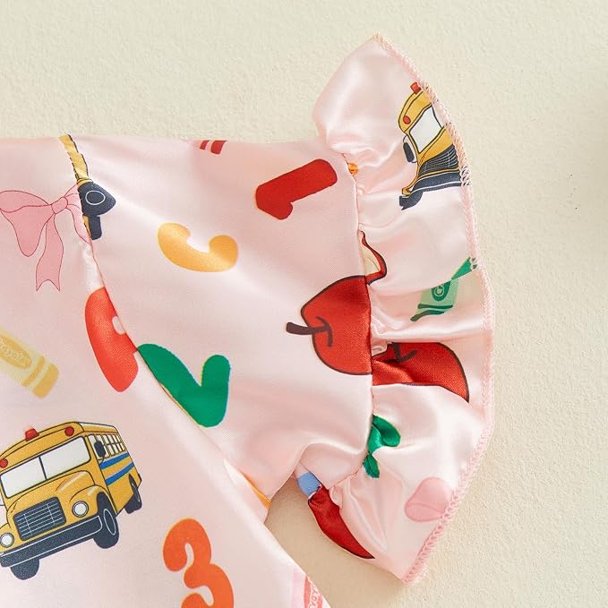 Kuriozud Toddler Baby Girl Pajamas Set Summer Floral Short Sleeve Button Down - Image 7