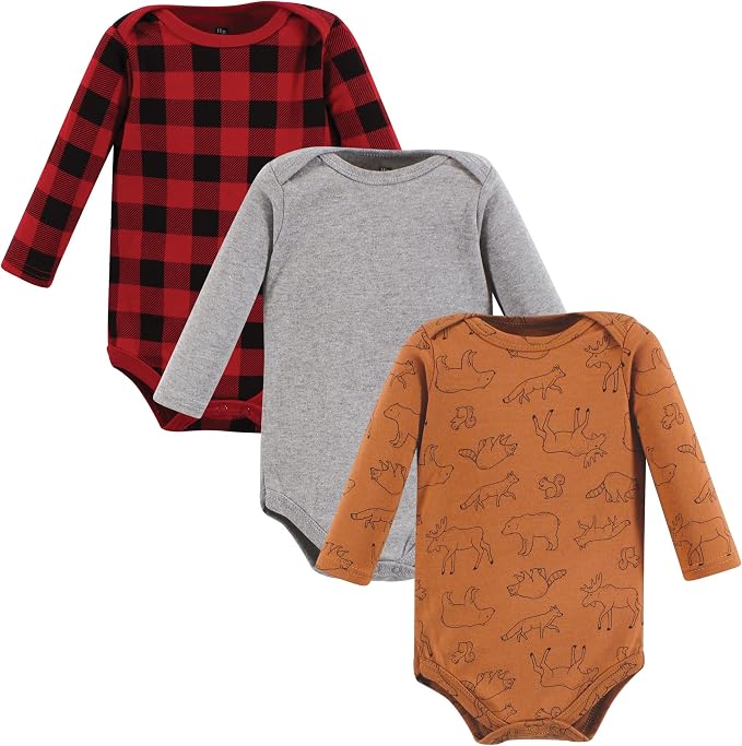 Hudson Baby baby-boys Cotton Long-sleeve Bodysuits 3-pack by HudsonBaby