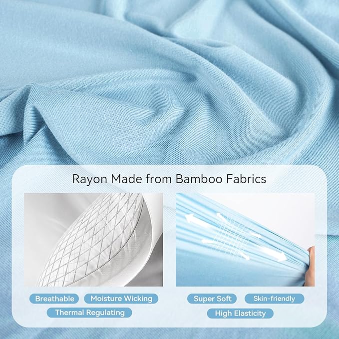Rayon Made From Bamboo Sleep Sack 3t-4t 0.5 Tog Ultra Soft Summer Toddler Sleep Sack 36-48 Months with Feet 2-Way Zipper Lightweight Sleeping Bag Baby Wearable Blanket (2 Pack)-Green & Blue