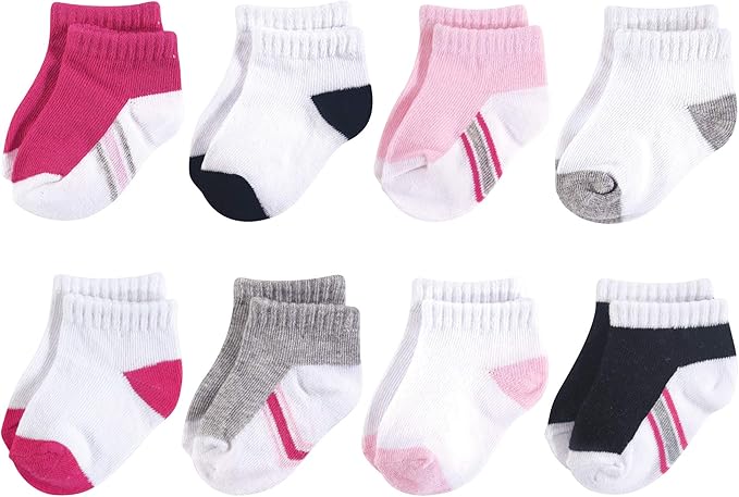 Hudson Baby Baby 8-pack Cotton Rich Newborn and Terry Socks - Image 2