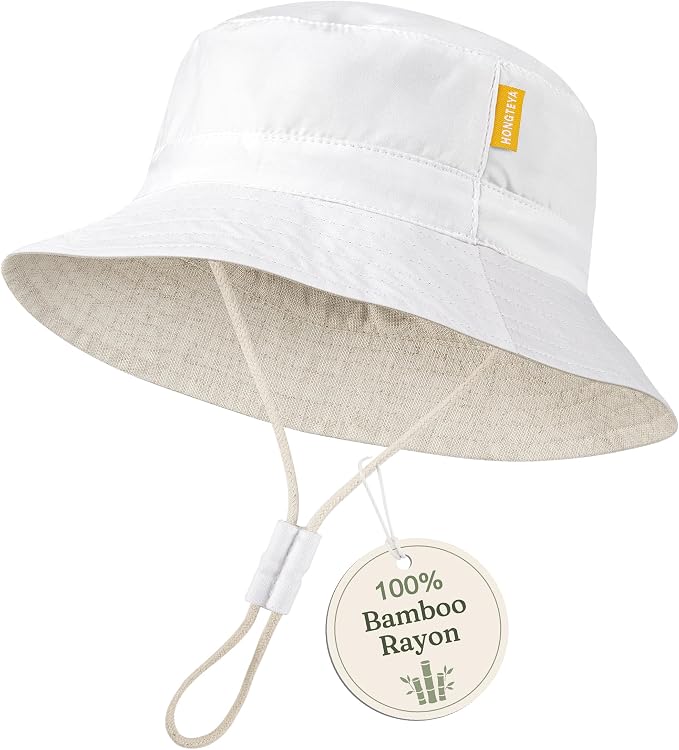 Baby Sun Hat for Toddler Kids Bamboo Rayon Bucket Hat Summer Beach Sun by HONGTEYA