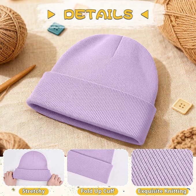 ZOORON Toddler Beanie Baby Kids Beanies Warm Winter Hat Knit Skull Cap - Image 5