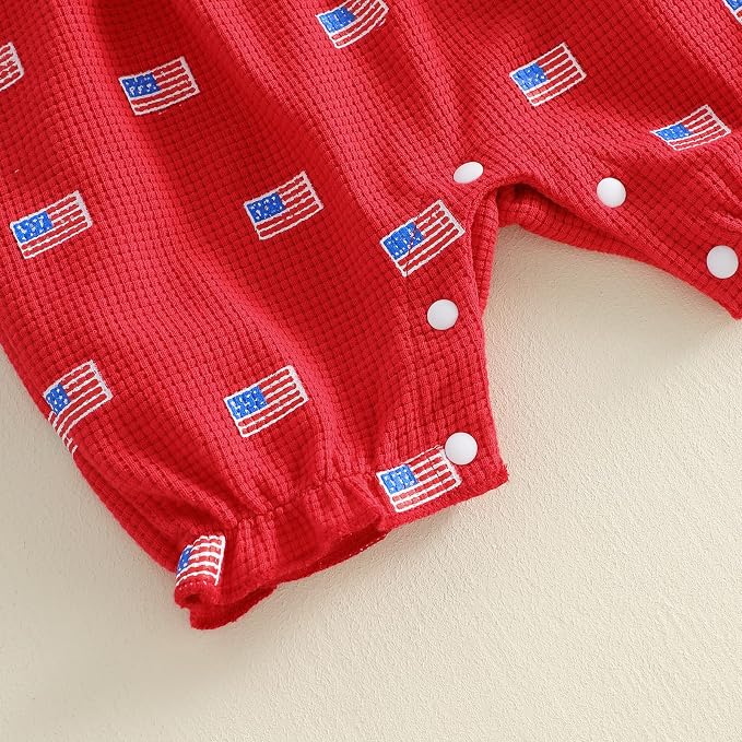 YINGISFITM Newborn Baby Girl Summer Clothes Short Sleeve Bubble Romper Bow - Image 8