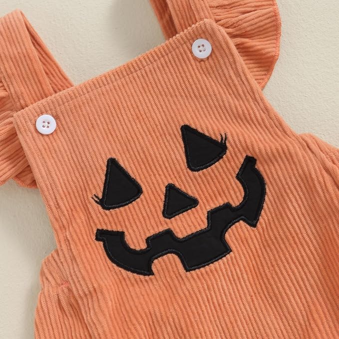 YINGISFITM My First Halloween Baby Girl Outfit Newborn Pumpkin Bubble Romper - Image 6