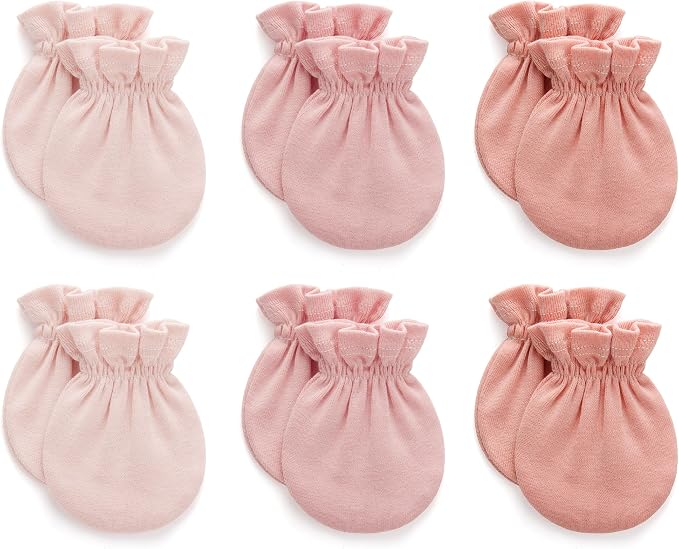 Pro Goleem Newborn Baby Mittens 100% Cotton No Scratch Soft Breathable Gloves by ProGoleem