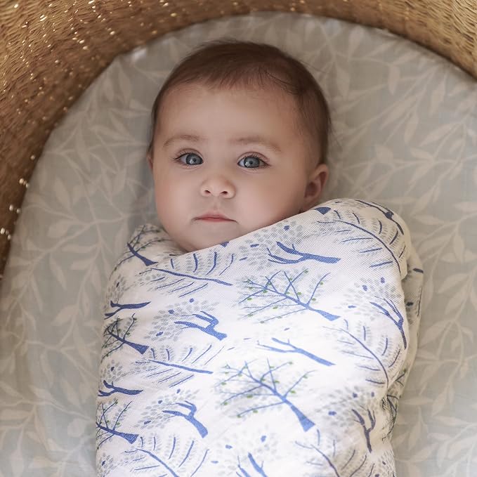 aden + anais Swaddle Blanket, 100% Organic Cotton Muslin Blankets - Image 3