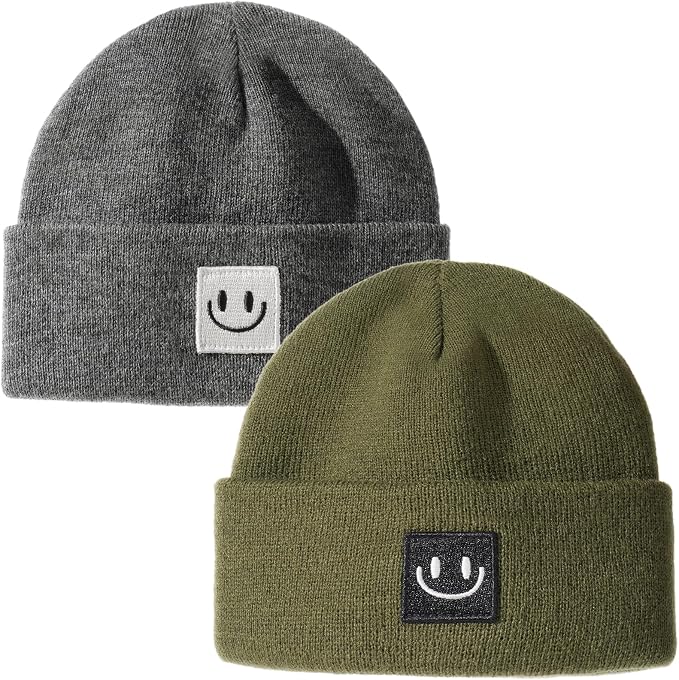 FURTALK Baby Beanie 2 Pack Toddler Winter Hat Embroidered Knit Cap Ages 0-8 | by FURTALK
